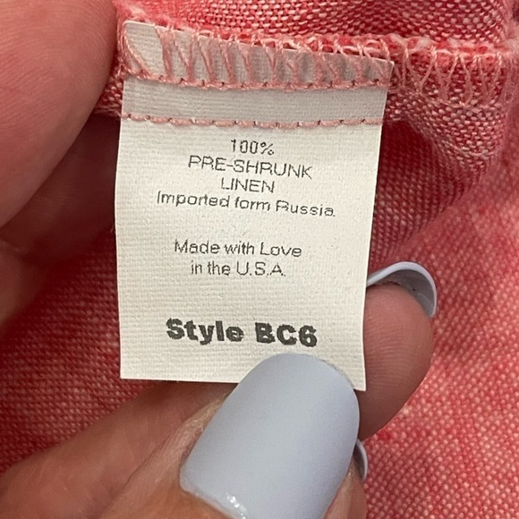 Two piece Liz & Jane Linen Pink Sleeveless Blouse & Maxi Skirt, Size Medium NWT - Picture 14 of 15